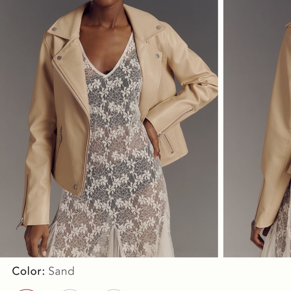 Anthropologie Vegan Leather Moto Jacket - Picture 1 of 3